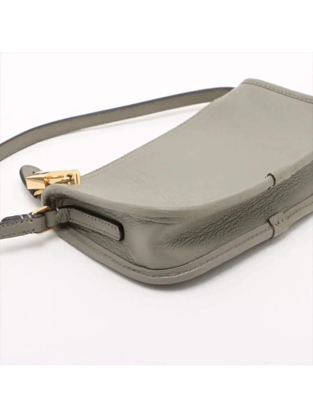 Loewe Pouch Leather Handbag Small Gray